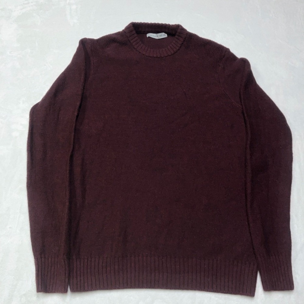 Icebreaker 100% Pure Merino Wool‎ Sweater Crew Neck Men's Medium Dark Red